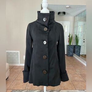 Zara Black Button-Up Jacket